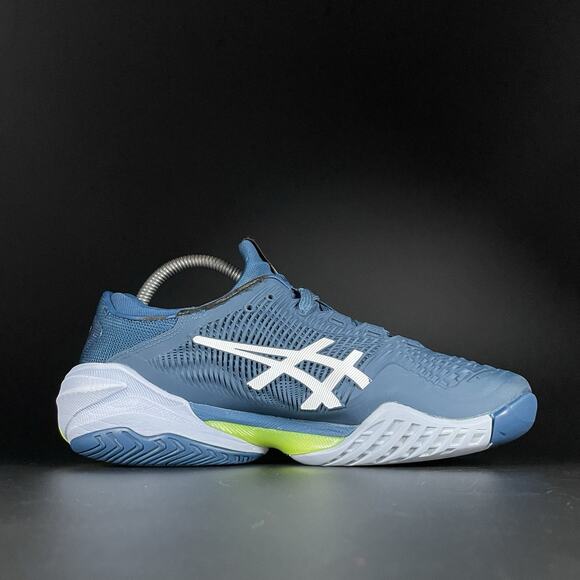 Mens 6.5 Women’s 8 Asics Court FF 3 AC Mako Novak Blue Tennis Sneakers Athletic - Picture 5 of 9